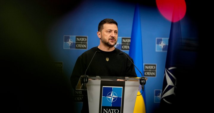 NATO offer for Ukraine-controlled land could end war’s ‘hot stage’: Zelenskyy – National | Globalnews.ca