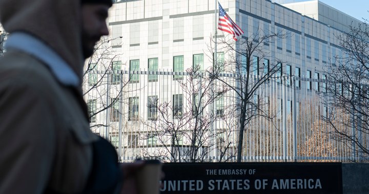 Some Western embassies in Kyiv closed amid Russian attack threat – National | Globalnews.ca