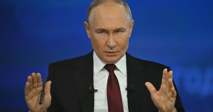 Putin boasts Ukraine gains, says Russia ready for missile ‘duel’ with West – National | Globalnews.ca