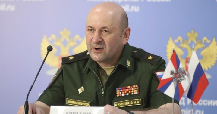 Russia says suspect detained in killing of senior general in Moscow – National | Globalnews.ca