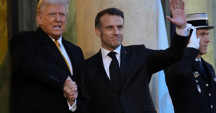 Trump receives a Paris welcome full of presidential pomp from France’s Macron – National | Globalnews.ca