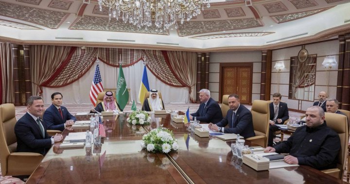 Ukraine agrees to 30-day ceasefire proposal, U.S. to restart military aid – National | Globalnews.ca