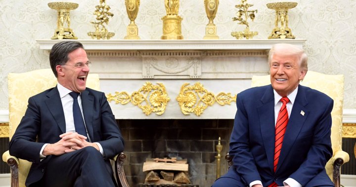 NATO chief praises Trump on Iran, defence spending push in text message – National | Globalnews.ca