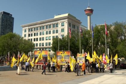 Sikh separatists stage Calgary protest against Indian prime minister’s visit to G7  | Globalnews.ca