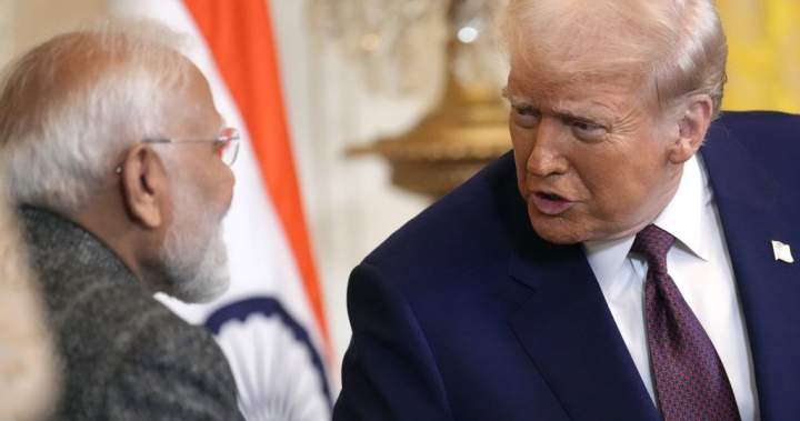 Trump imposes additional 25% tariff on India over Russian oil purchase – National | Globalnews.ca
